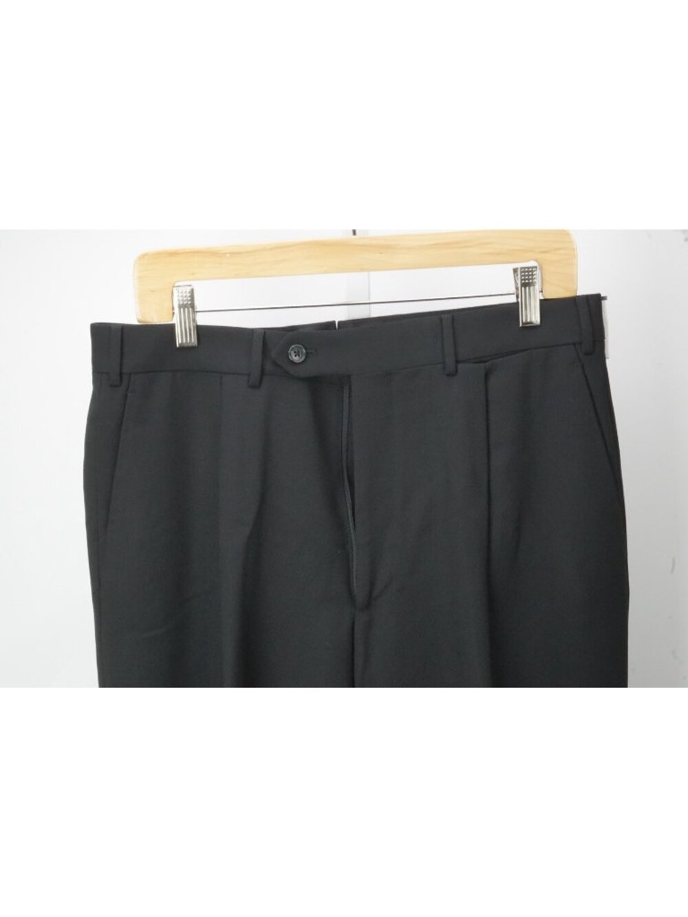 Corneliani Master Black Woven 100% Wool Mens Dress Pants Sz 48 EU BRAND NEW